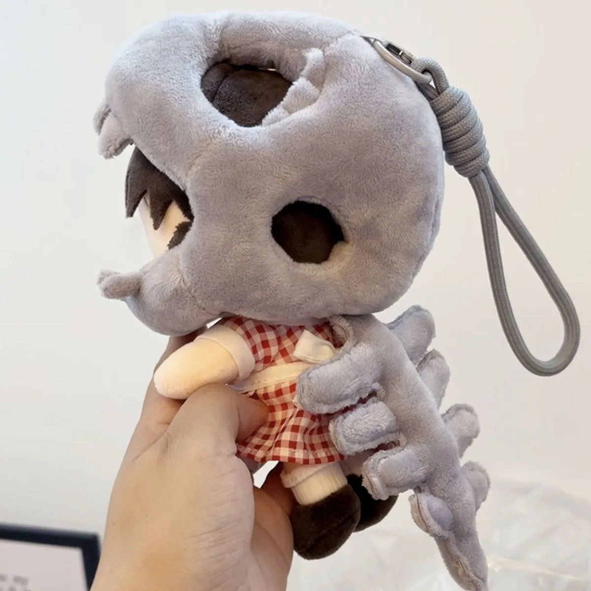 Only Clothes Cute Dinosaur Skeleton Doll Outfit Pendant Funny Dress-Up Bag Hanging Headgear Accessory Ornament Toy Gift For Fans