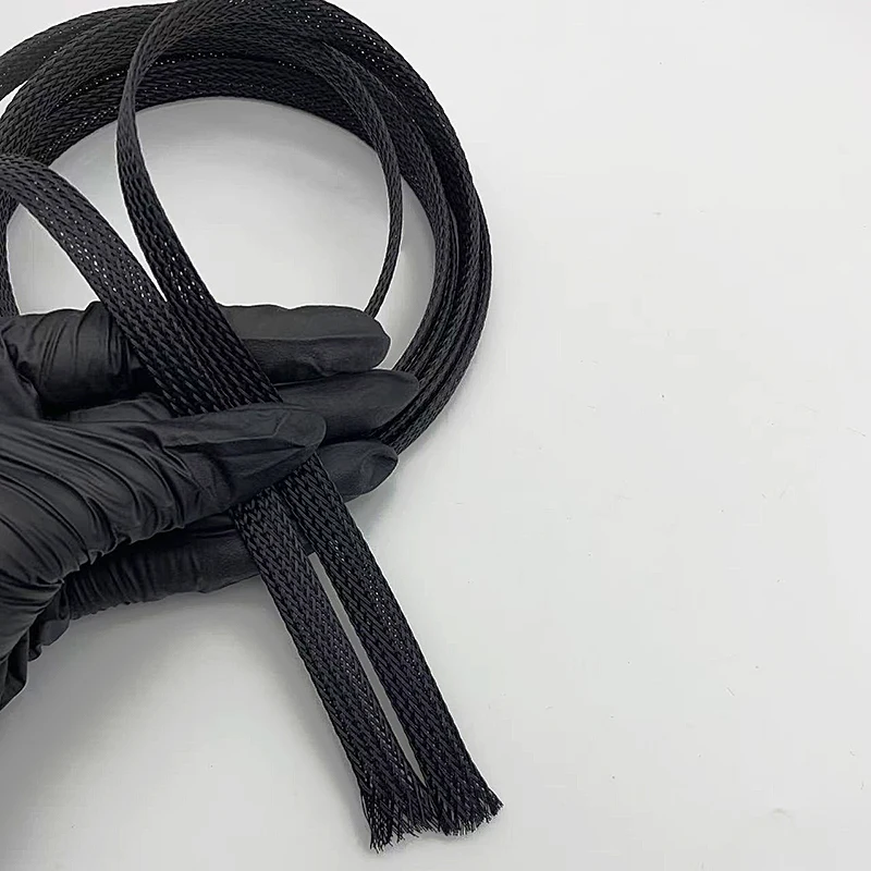 PET Heat-resistant Braided Sleeve Inner Diameter 2mm-100mm Wire and Cable Bundle Storage Braided Network Tube