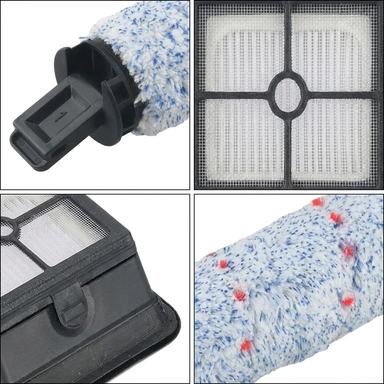 Home Cleaning Accessories Main Side Brush Vacuum Cleaner Replacement Nylon Component Compatible Parts Complete Set