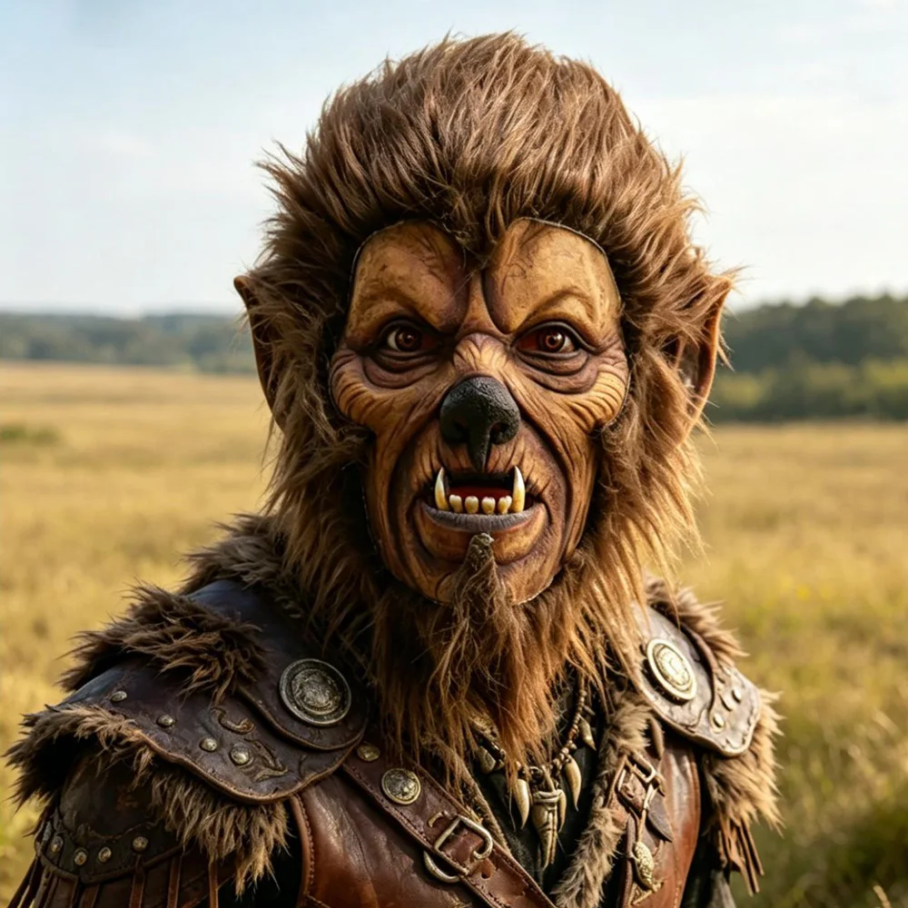 

Fur Werewolf Latex Mask Cosplay Realistic Wolf Beast Animal Latex Masks Halloween Carnival Dress Up Party Costume Props