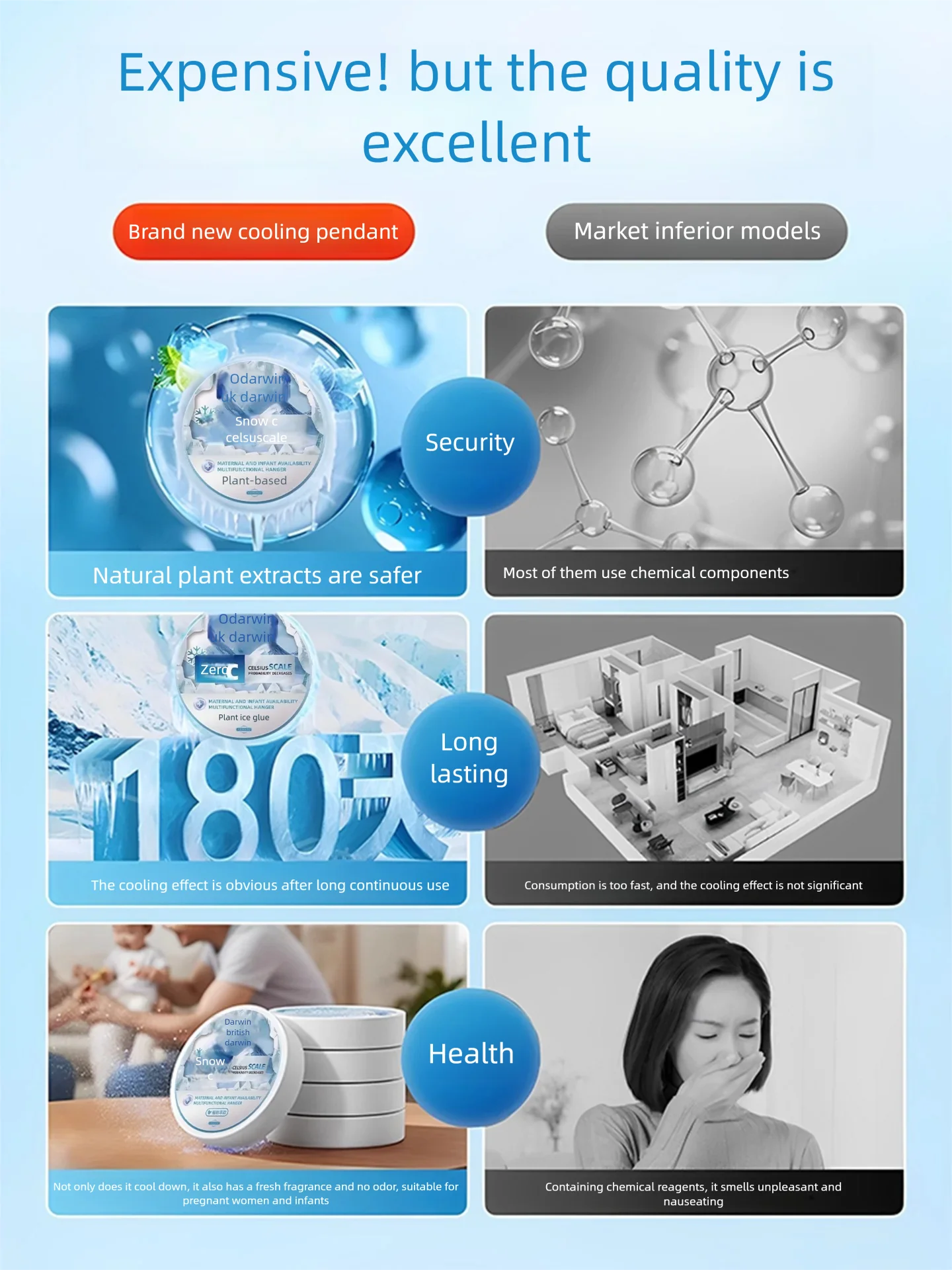 Super cooling device automatically keeps indoor summer spaces cool absorbs heat for long-lasting chill perfect for outdoor heat