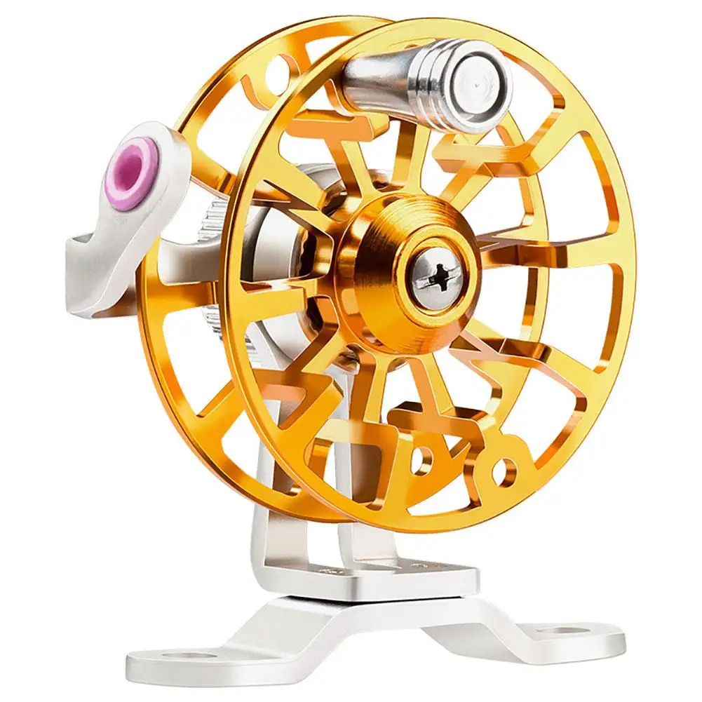 

53mm/50g All Metal Fishing Reel Upgrade Base Lightweight Mini Fly Wheel Fishing Tackle For Trout Pike