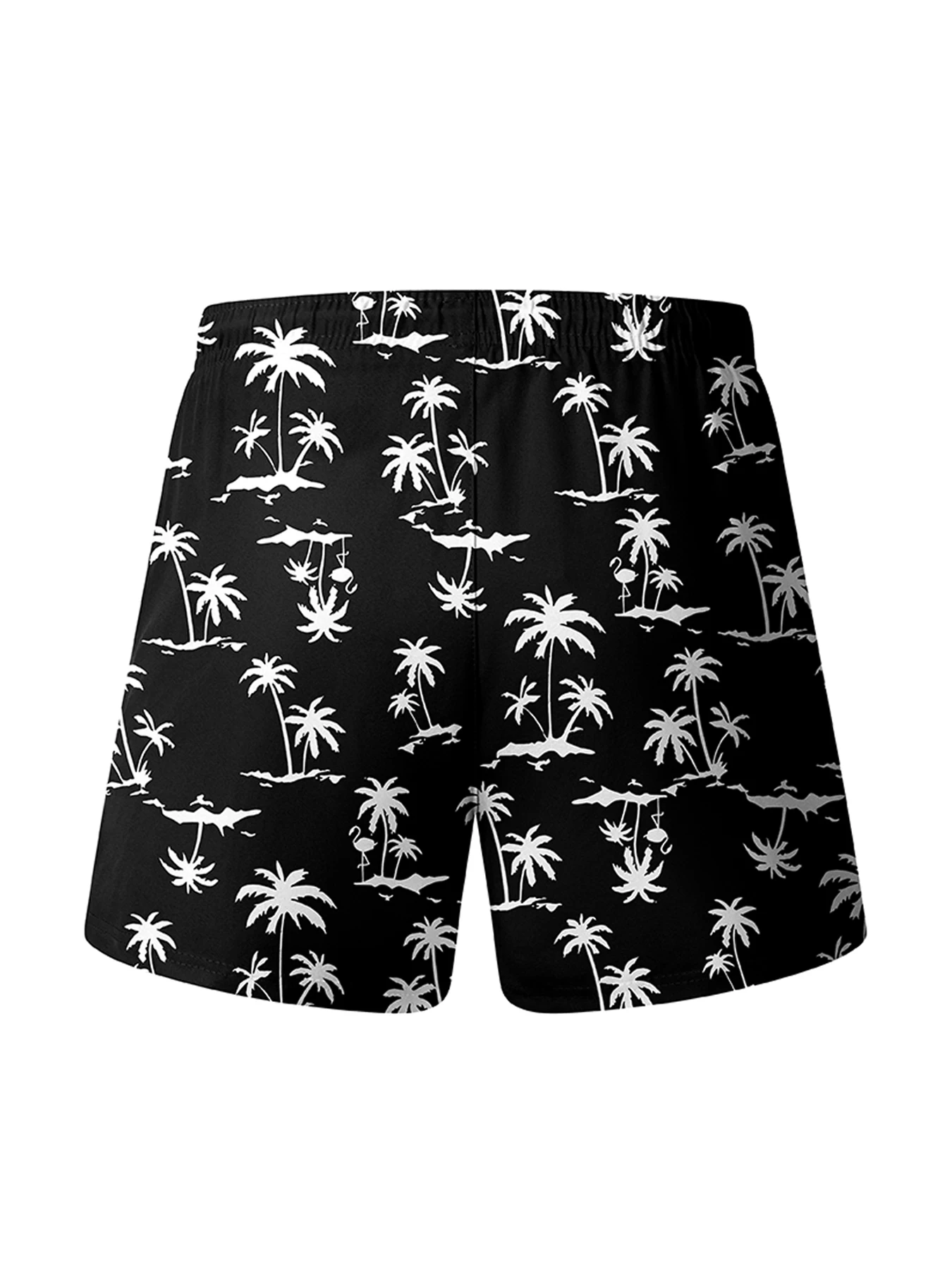 Herren 3D-Grafik Doppellagige Badeshorts mit Handytasche Sommer Casual Urlaub Schnelltrocknende Strandshorts Coole Gänse-Print-Shorts – Detail 2