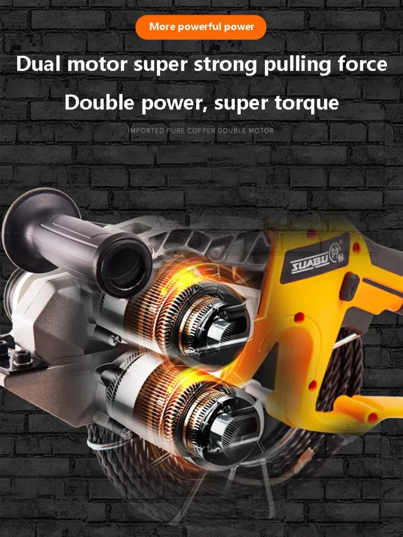Automatic Wire Puller Through Wall Rechargeable Stringing Electric Cable Pulling Machine Guiding Line Threading Electrician Tool