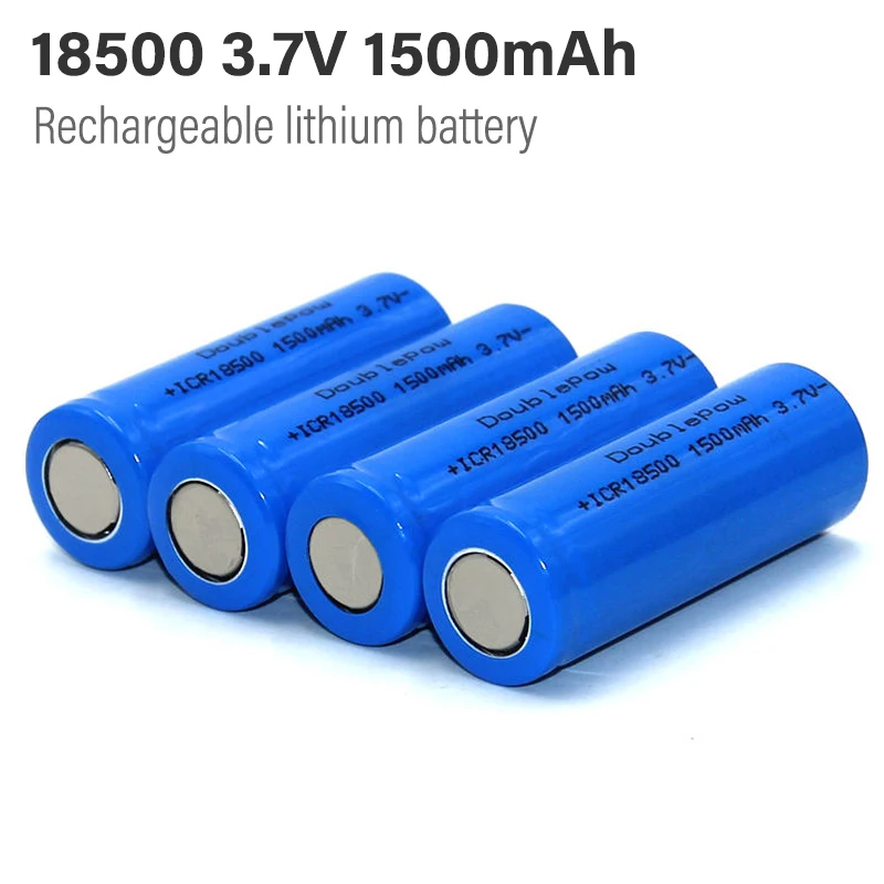 

18500 Rechargeable Battery 3.7V 1500mAh Lithium Li-Ion Batteries for Electric Toy Loudspeaker Flashlight LED