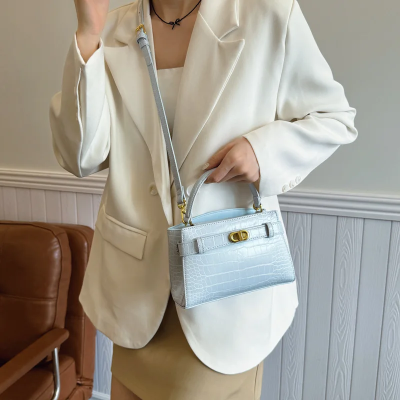 

Women's 2025 Trendy Crocodile Kelly Bag - Small & Chic, Handheld Style, Niche Texture, All-Match