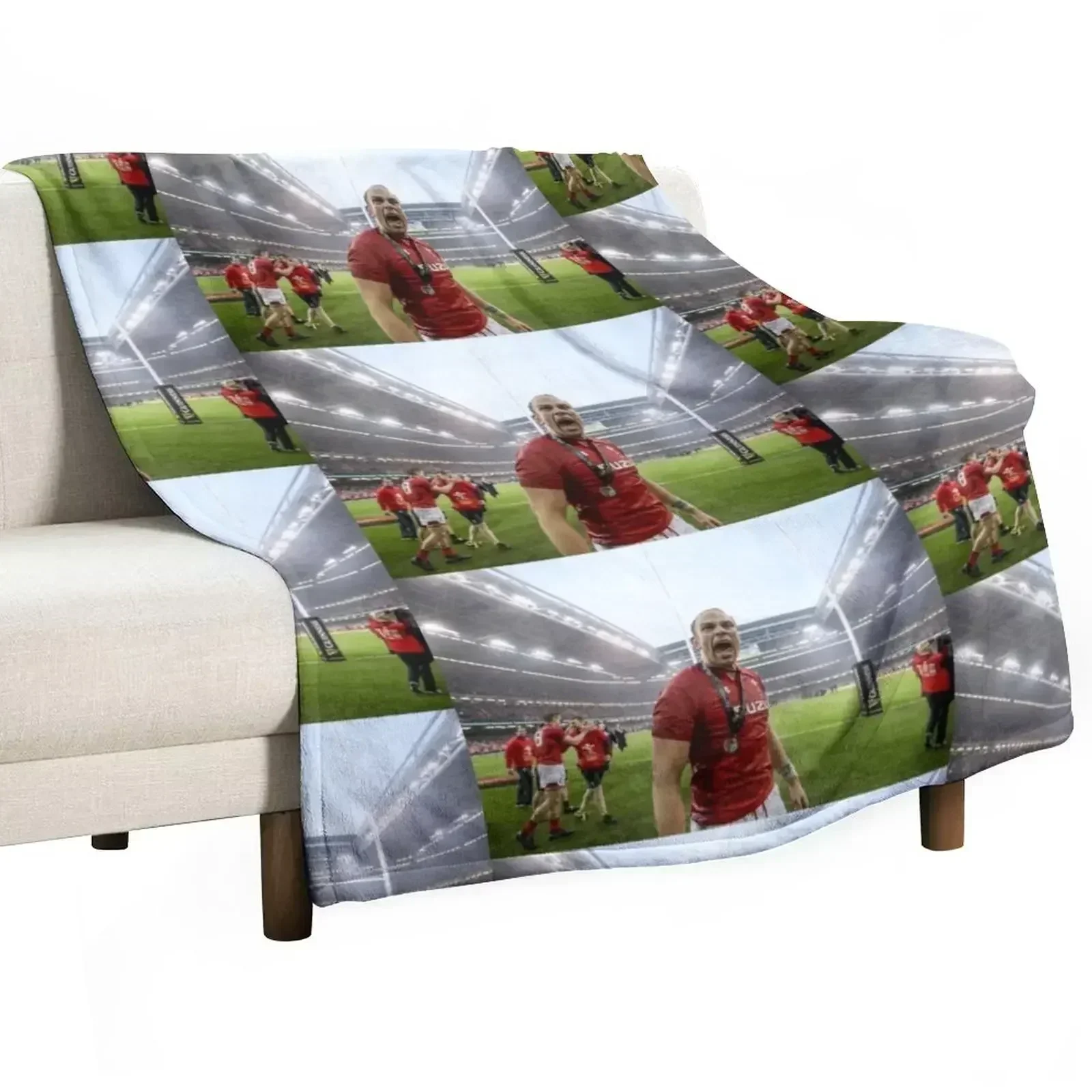 Alun Wyn Jones Wales Rugby World MVP Manta suave y cómoda para el hogar, para todo el año