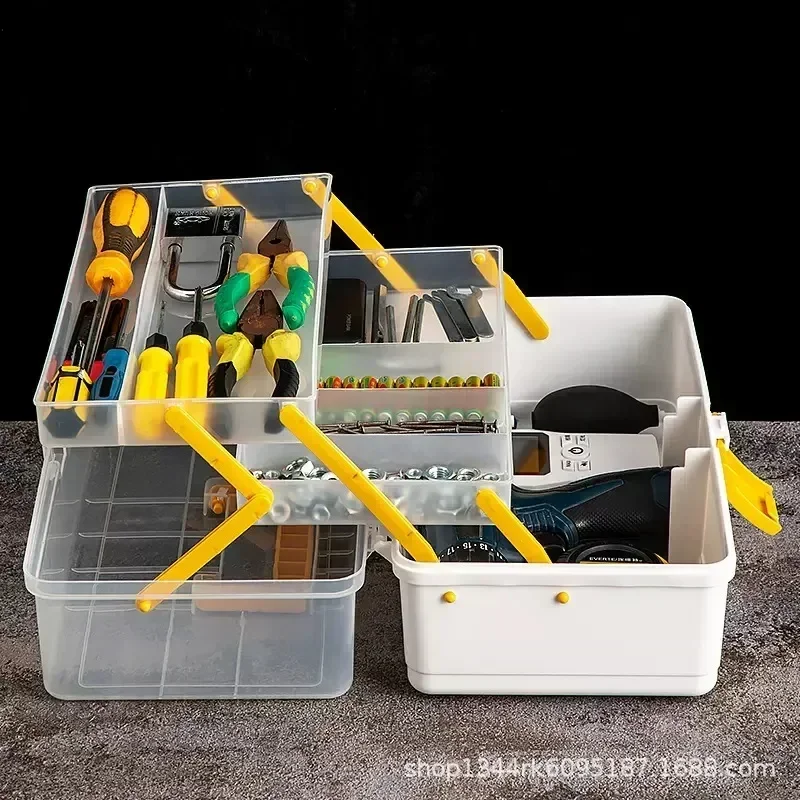 Multifunctional Portable Tool Box Hardware Storage Large Capacity Electrician Maintenance Toolbox Hardware Set Sorting Box