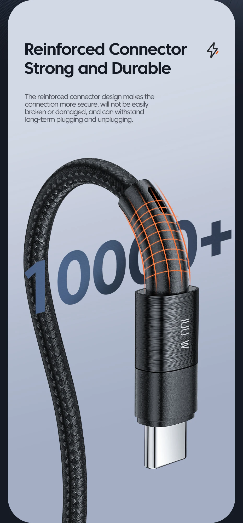 Toocki PD 100W Typ-C-zu-Typ-C-Kabel 5A Schnellladekabel USB-C-zu-USB-C-Kabel für iPhone 15 16 Huawei Mate 80 Honor Samsung Xiaomi – Detail 8