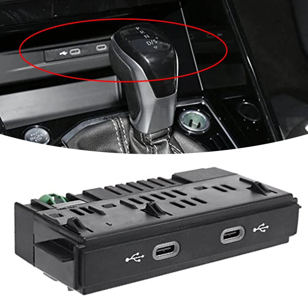 Car Accessories Black Car USB Port Double USB Outlet Easy To Use Non-deformation Structure For Tiguan For Touran