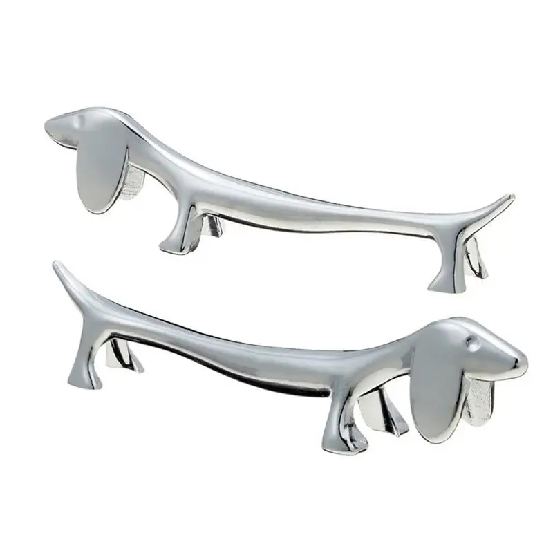 1PC Hot Sale Chopsticks Rest Little Dog Chopsticks Holder Dachshund Zinc Alloy Fork Stand Spoon Tableware Rack Holder Tool