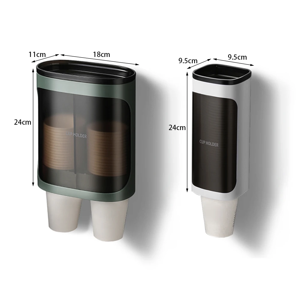 Disposable Cup Holder Water Dispenser Storage Paper Cup Rack Space-Saving Taker Automatic Cup Dropper Organizer For Home