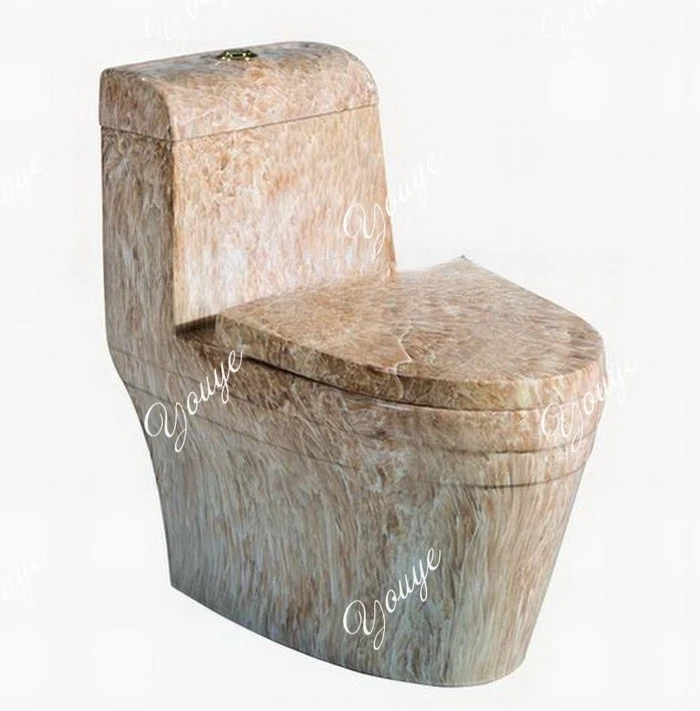 Boutique high-end wood grain, marble pattern toilet, super swirl one-piece toilet, ceramic color