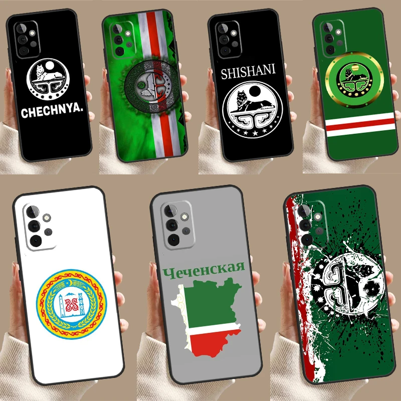 Chechnya Chechen Flag Case For Samsung Galaxy A35 A55 A25 A15 A51 A71 A12 A32 A52 A13 A33 A53 A14 A34 A54 Cover