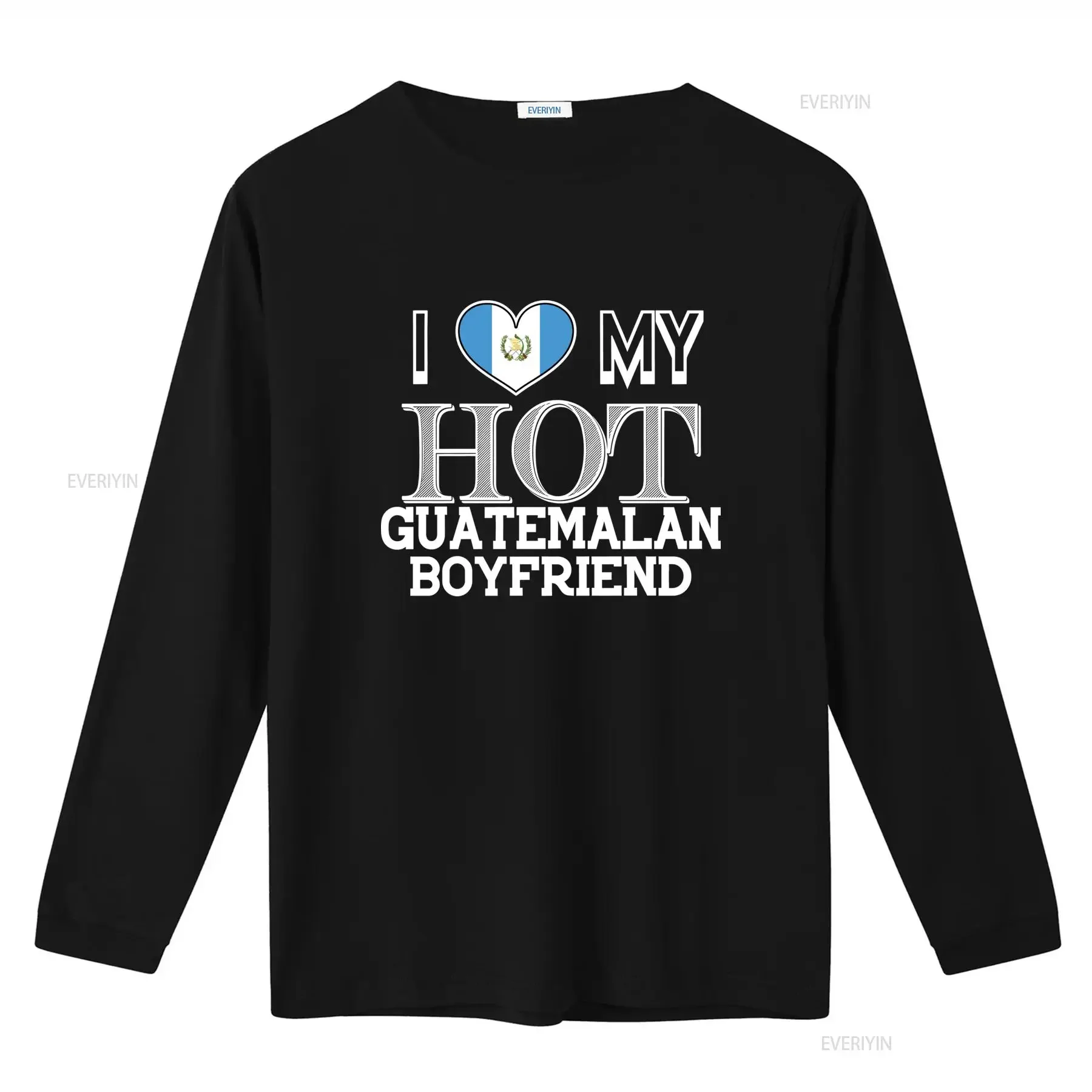 I Love My Hot Guatemalan Boyfriend Guatemala Flag Country T Shirt Casual  vintage Washed Comfortable graphic homme Soft