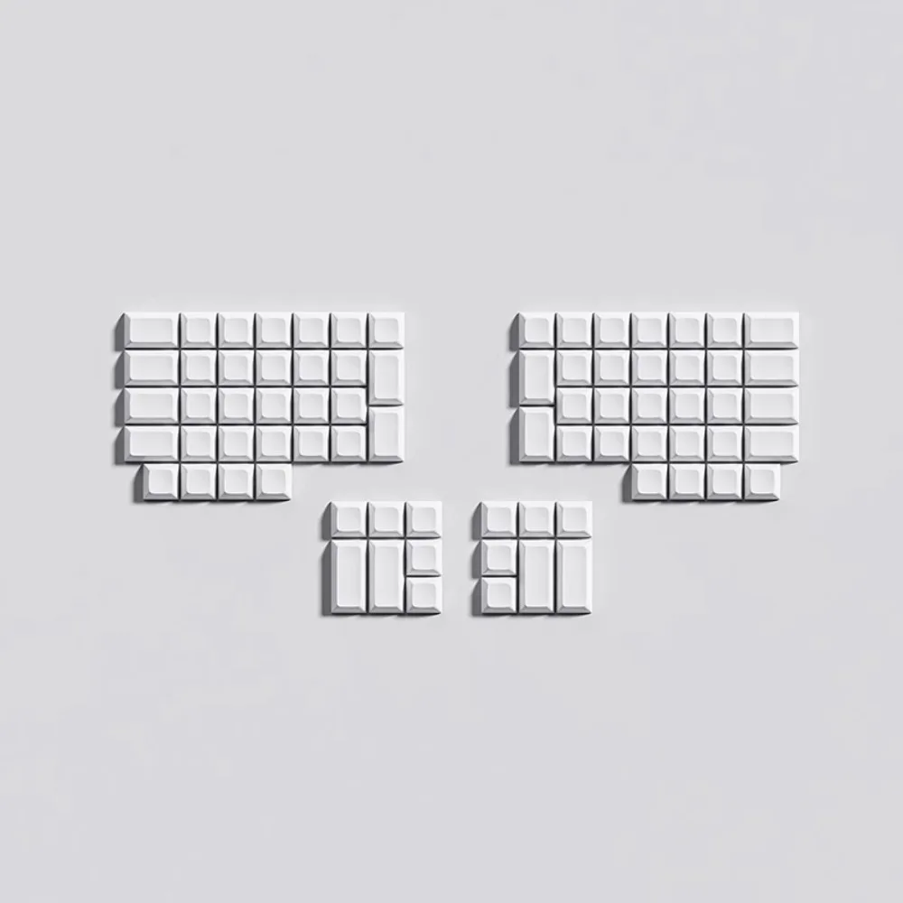 Ergo Split Keyboard Keycap Set 76Key PBT Custom Spherical Keyboard Cap No Lettering DSA Profile KeyCap for Mechanical Keyboard