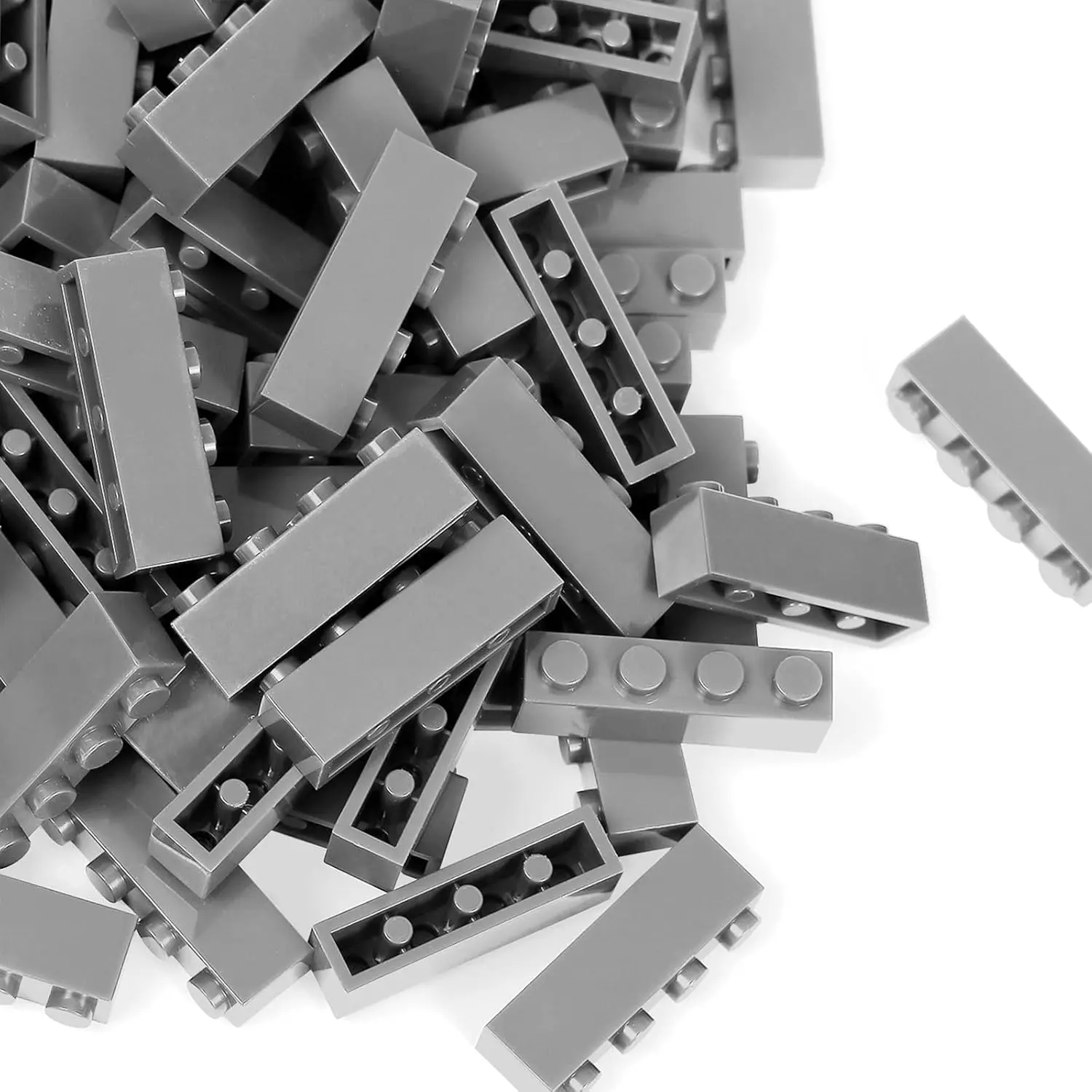 

Classic Building Bricks Set, 100 Piece 1x4 Basic Building Blocks STEM Creative Building Toys Compatible with All Major Brands(Li