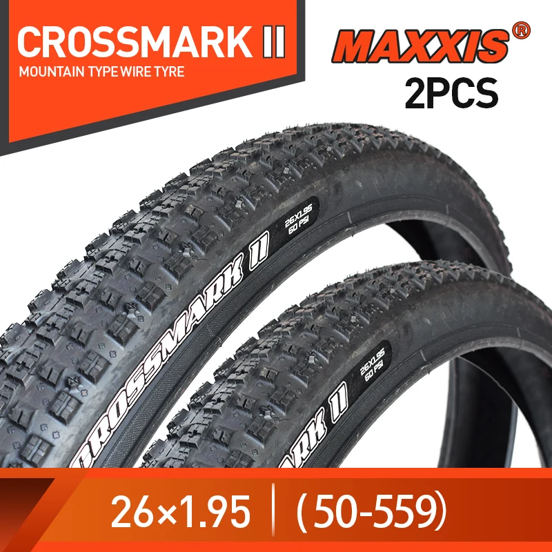2pc MAXXIS 26 CROSSMARK Bicycle Tire 26*2.1 27.5*1.95 Steel Wire Tyre MTB Mountain Bike Tire 26*1.95 26*2.25 27.5*2.1 Tyre