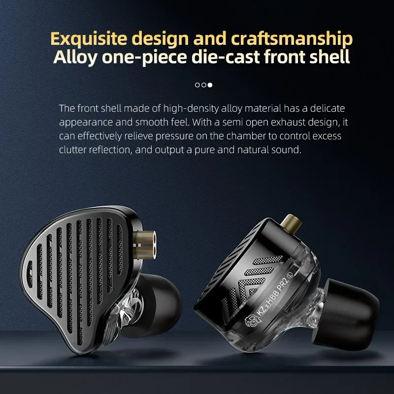 KZ X HBB PR2 Наушники с плоским приводом и двойной полостью, музыкальные наушники, Hi-Fi басовый монитор, наушники-вкладыши, спортивная гарнитура