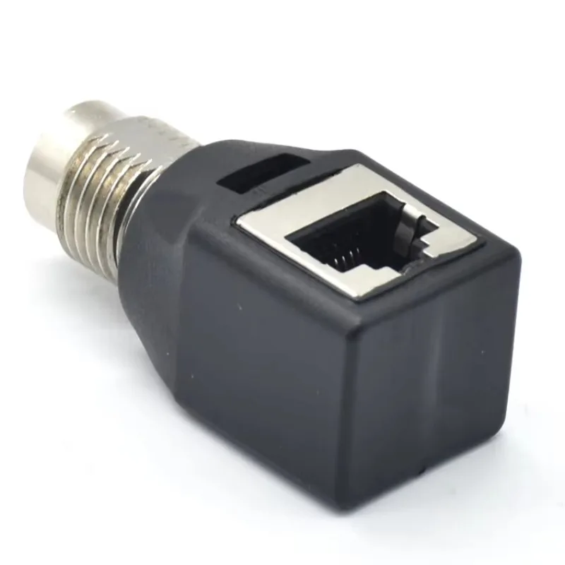 Waterproof M12 to Rj45 Adapter 4 Pin D Code Industrial Connector Industrial Circular Connectors Substitute Parts