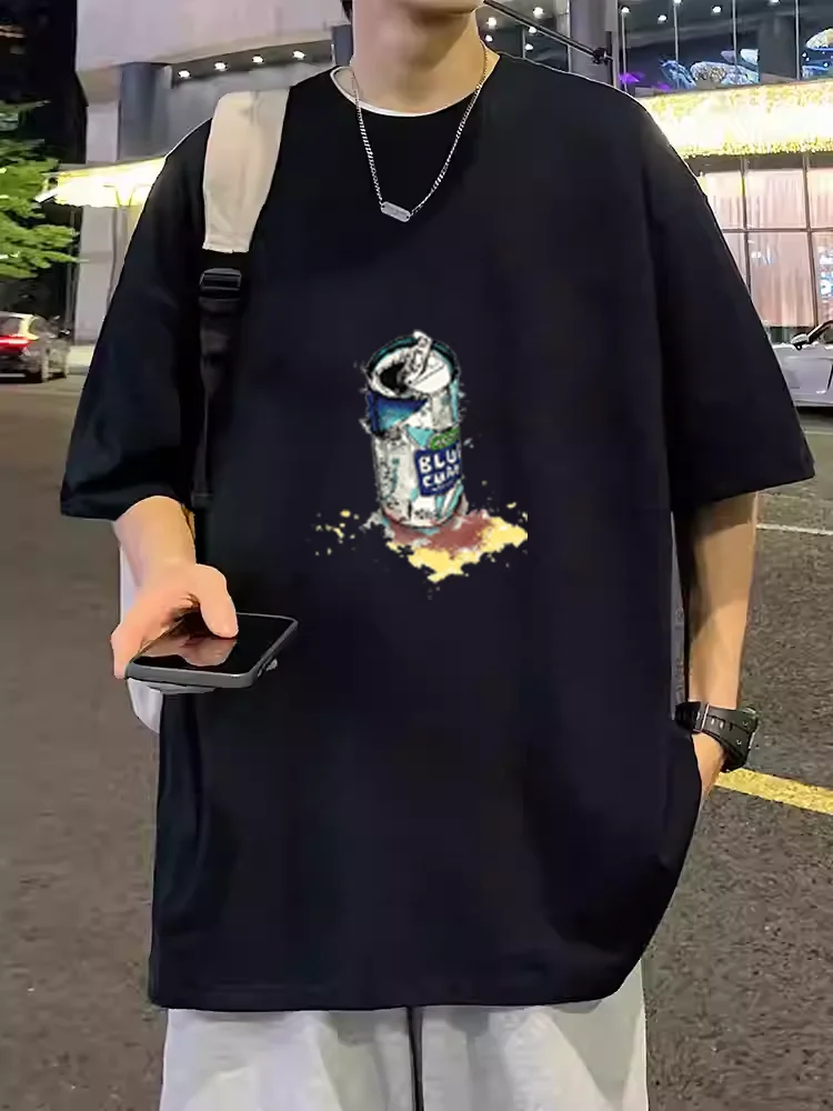 

Футболки бренда уличной одежды 2025 года для мужчин и женщин с принтом, удобные и повседневные Y2K Harajuku Jojo Bizarre Adventure