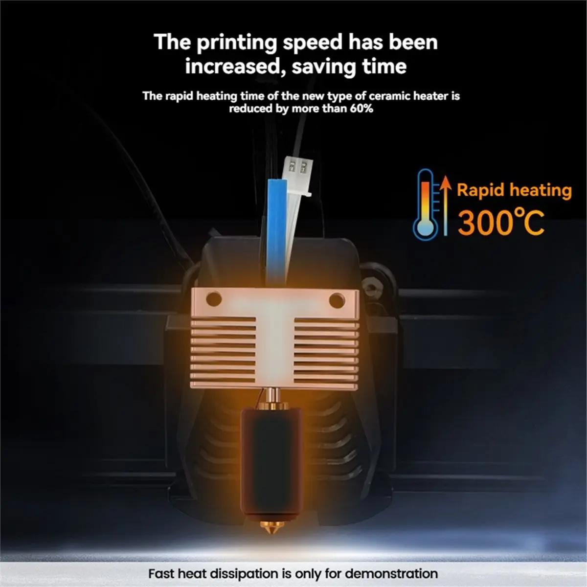 2PCS Hotend Kit 24V 80W for Neptune 4 Plus / 4 Max 3D Printer, High-Temperature Fast Heating, Without Heatsink