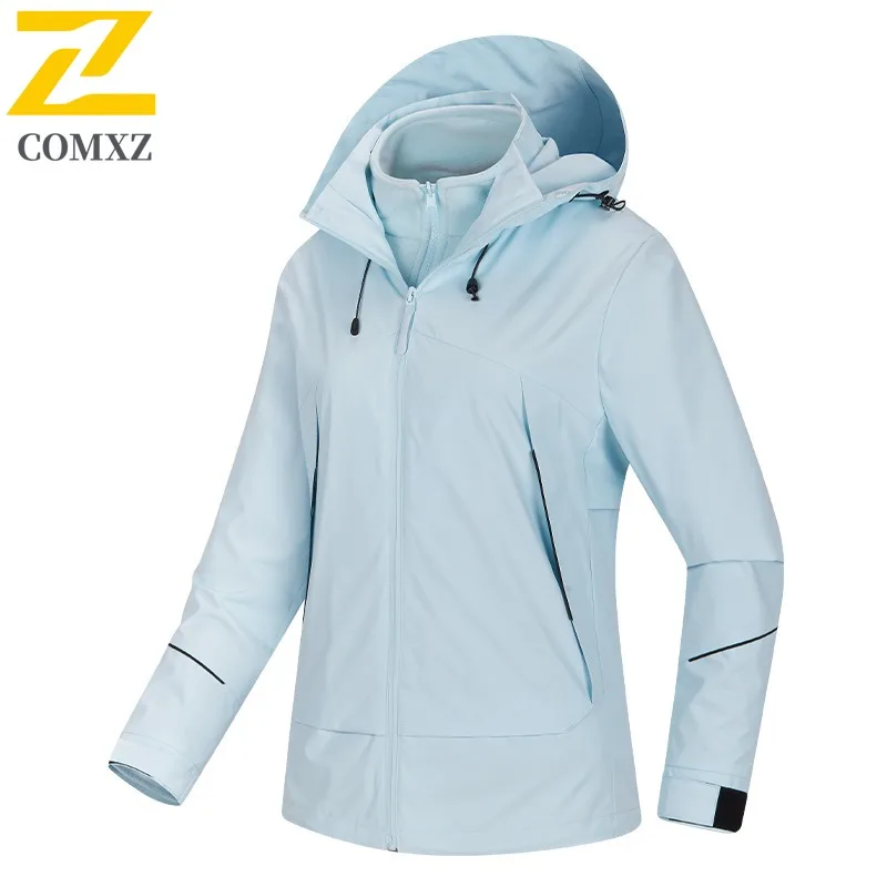 سترة فاخرة عصرية بقلنسوة من COMXZ للرجال للرحلات والتسلق والرياح سترة دافئة للاستخدام اليومي ملابس رجالية شتوية مريحة #5