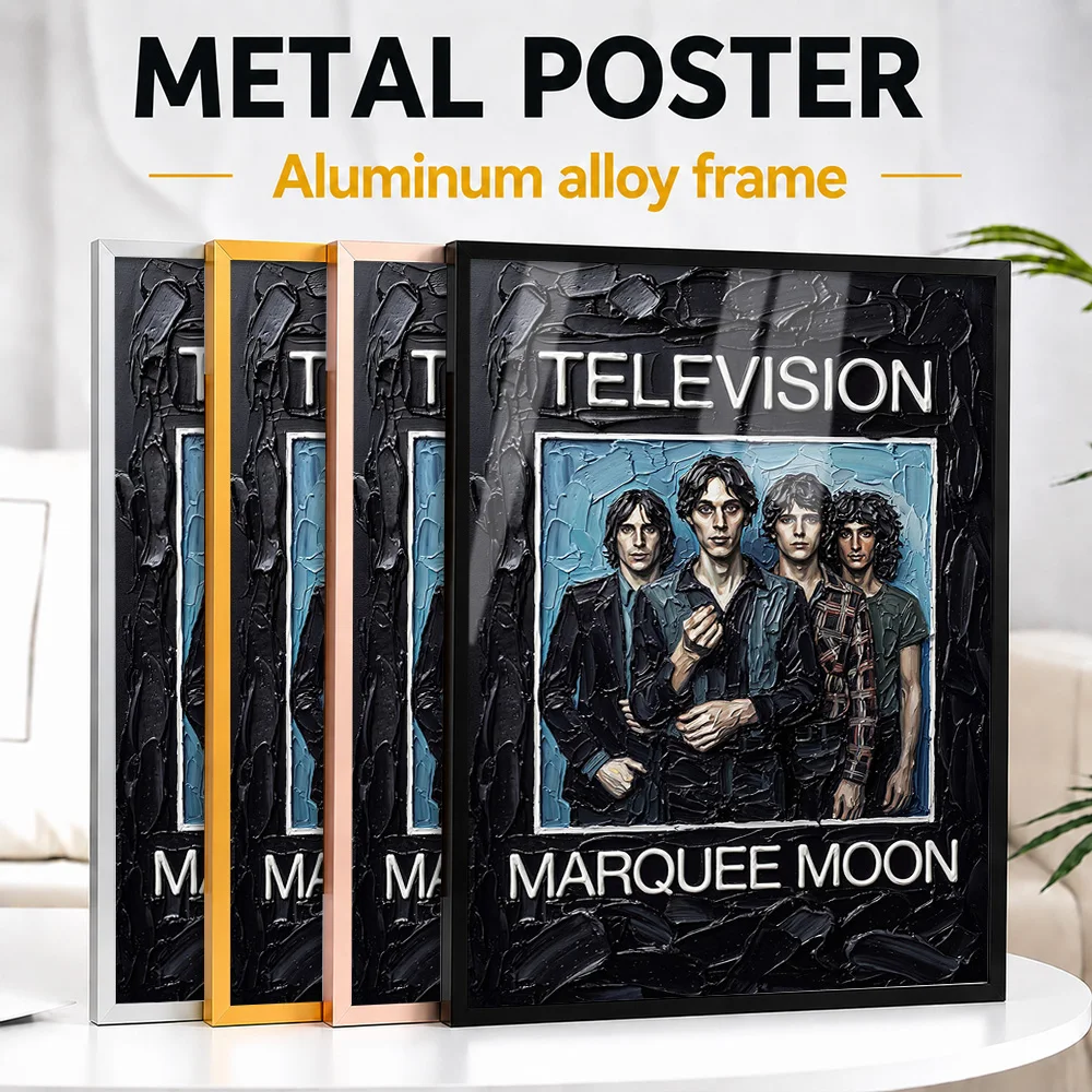 Television Marquee Moon Album Cover Framed Metal Print Customized Rock Tribute Wall Art Perfect In Room For Vinyl Collectors