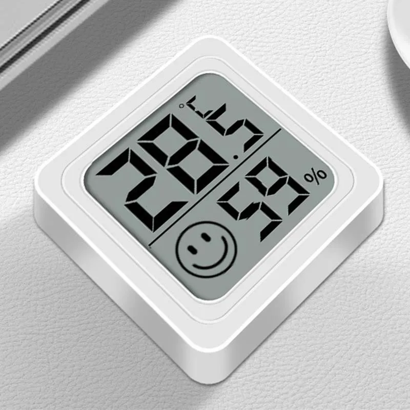 Termômetro Digital Mini para Ambiente com Sensor de Montagem na Parede e Tela LCD para Uso Doméstico