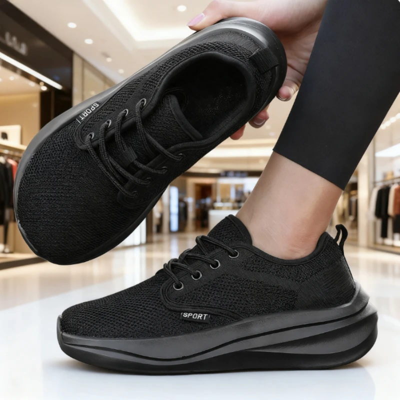 

Дышащие сетчатые кроссовки для женщин, минималистичная легкая обувь на платформе, женская обувь с широким носком, Tenis Feminino