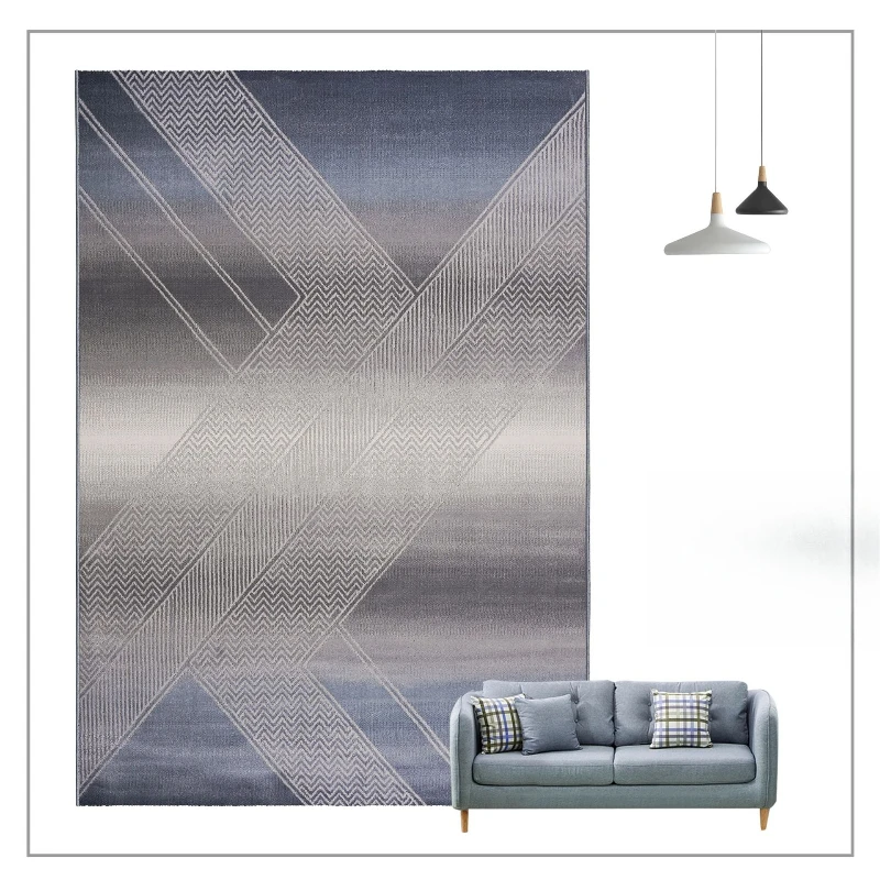 

Carpet modern light luxury blue large living room sofa coffee table mat