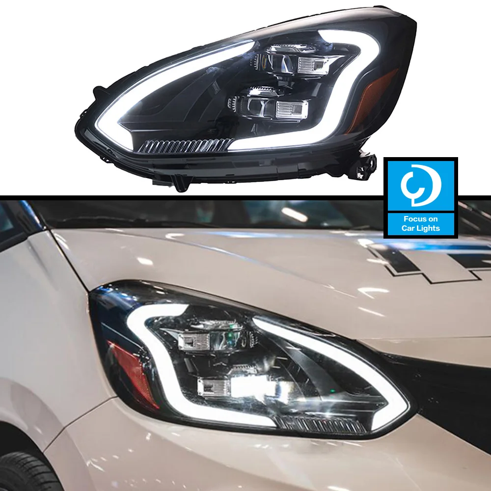 รถด้านหน้าไฟหน้าสำหรับ Honda FIT Jazz 2021 LED ไฟหน้าจัดแต่งทรงผมแบบไดนามิกไฟเลี้ยวเลนส์อุปกรณ์เสริมชุด2PCS