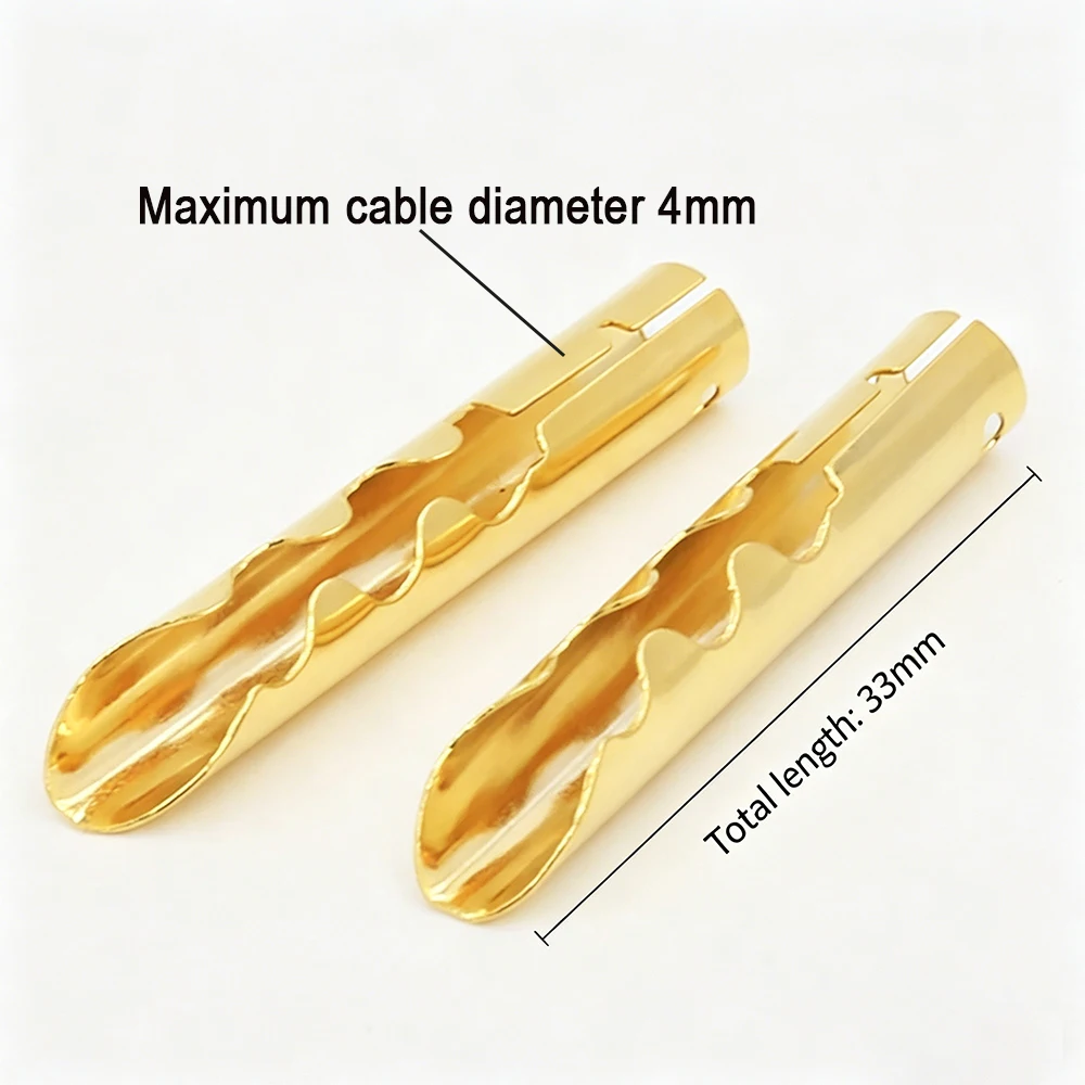 10Pcs VB432G Gold Silver Plated Copper BFA Z-Type 4mm Banana Plug Audio Speaker Cable Connector - view 6