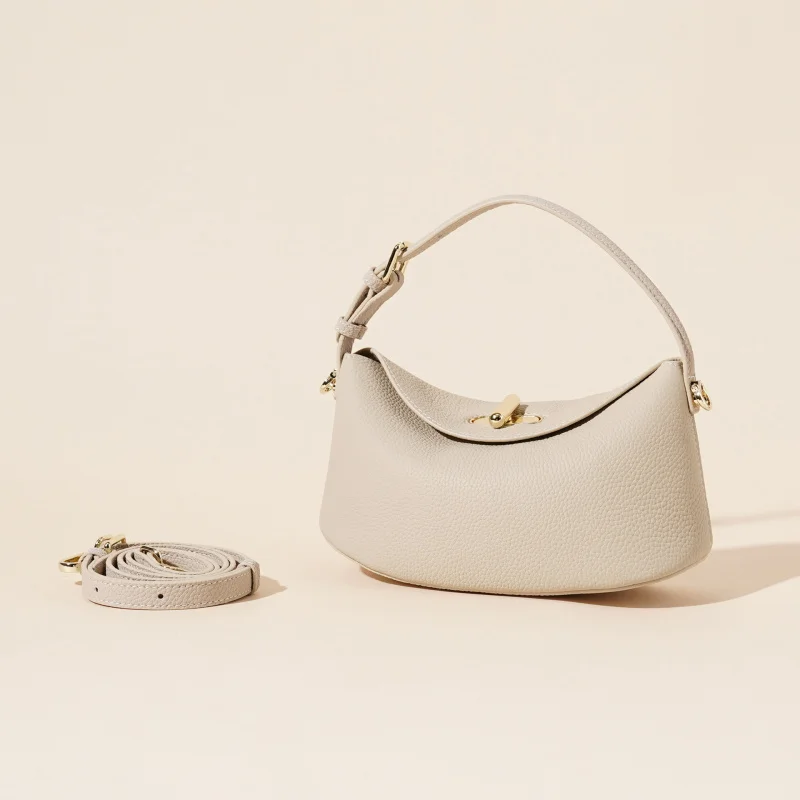 

Spring and summer new fashionable versatile bag, genuine leather top layer cowhide, simple high-end handbag, single shoulder cro