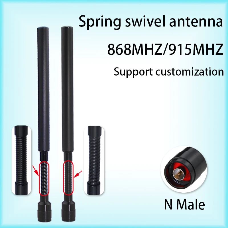 

Spring antenna can bend and rebound to 868 MHz / 915 MHz/868-915 MHz swivel antenna can be bent at any angle. Omnidirectional h