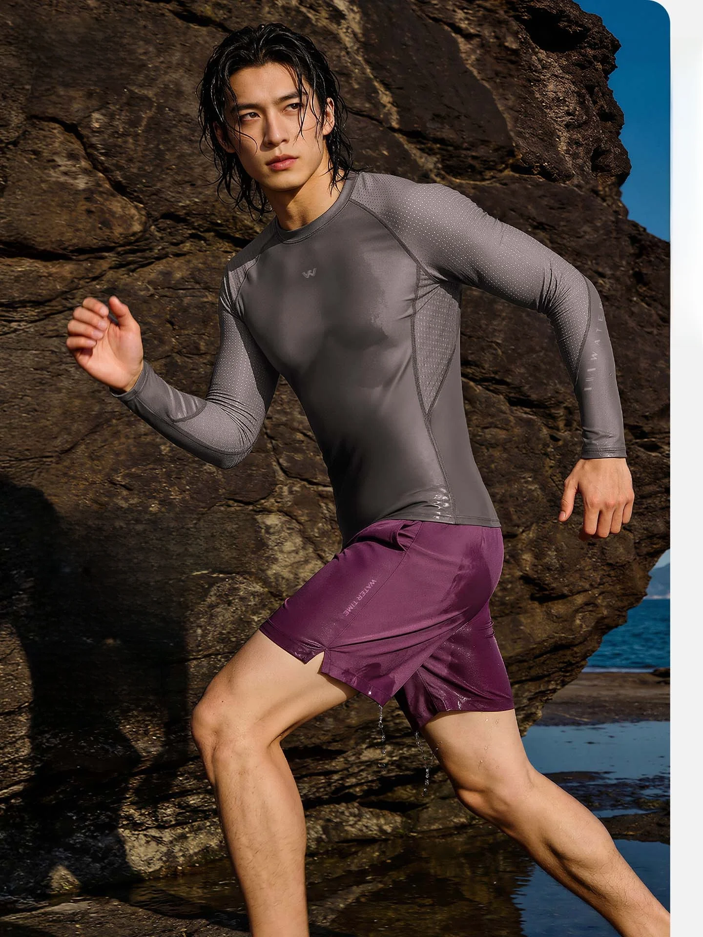 watertime-men's-long-sleeve-swimming-suit-quick-dry-beachwear-special-for-swimming-club-beach-pants-high-elasticity-nylon-lycra