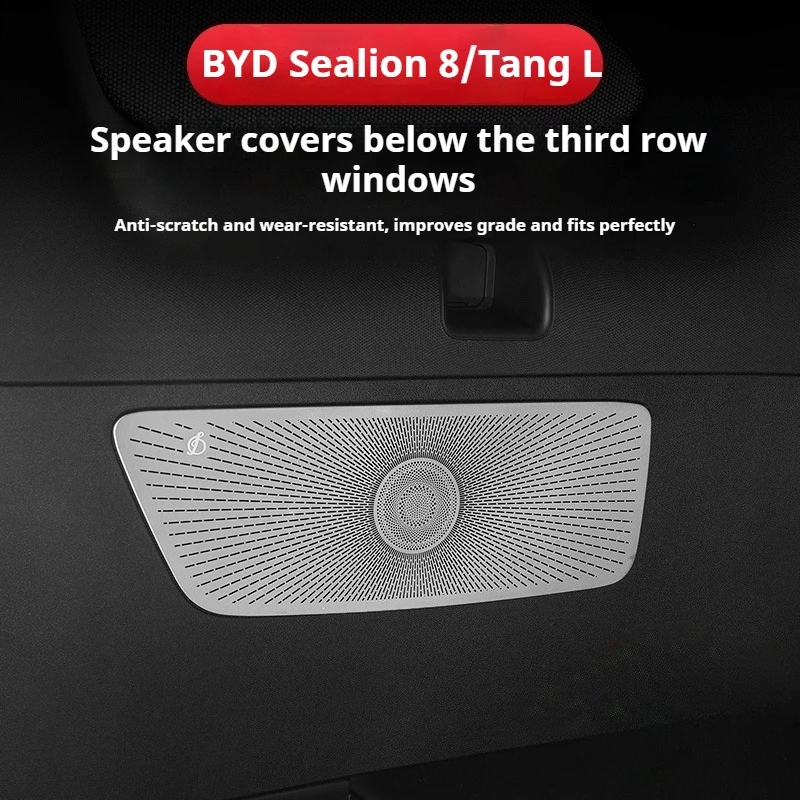 

Fit For BYD Sealion 8 Tang L Dmi/P EV Third-Row Window Lower Speaker Cover Stainless Steel Protection Modification