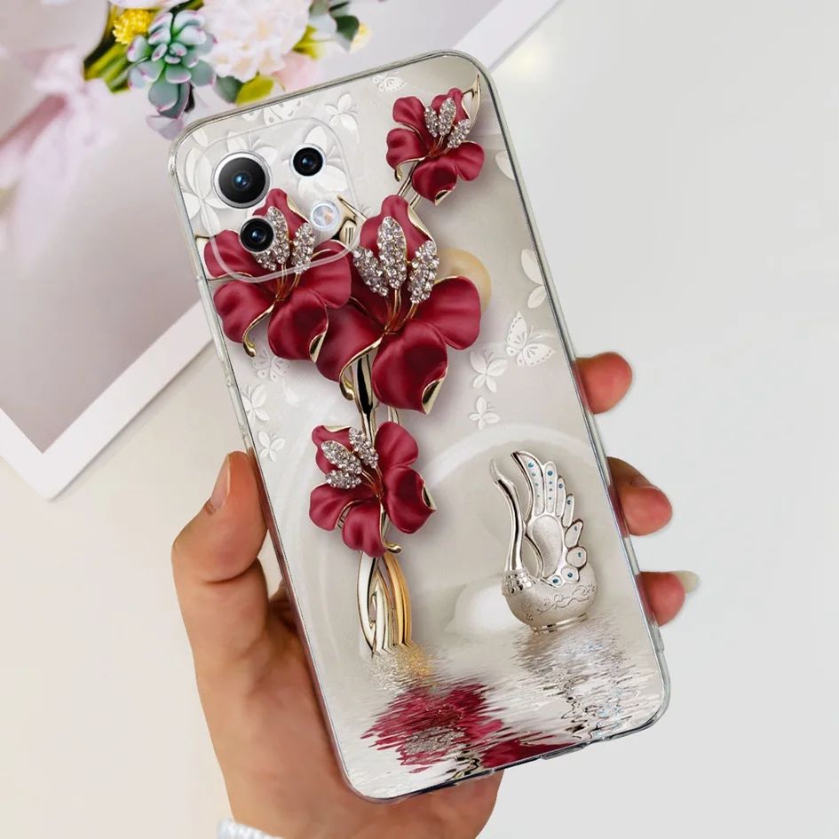 For Xiaomi Mi 11 Lite Case Luxury Marble Butterfly Phone Back Cover For Xiaomi Mi 11 Lite 5G NE Transparent Funda Mi11 Lite Capa