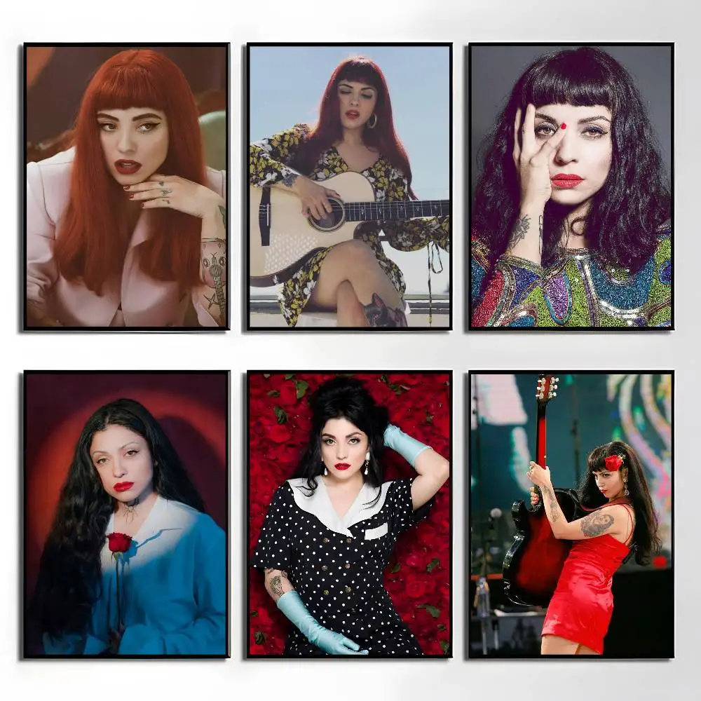 Póster adhesivo de M-mon Laferte, artista musical popular, arte de pared impermeable para sala de estar, dormitorio, decoración del hogar, 1 ud.