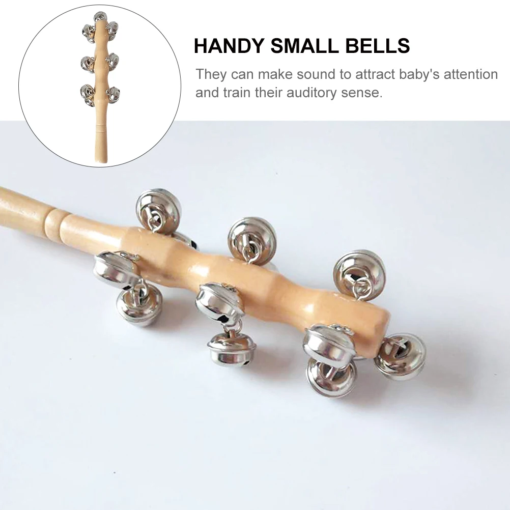 

Toys for Babies Ringing Bracelet Kids Musical Instrument Wood Rattle Baby Hand Press Educational