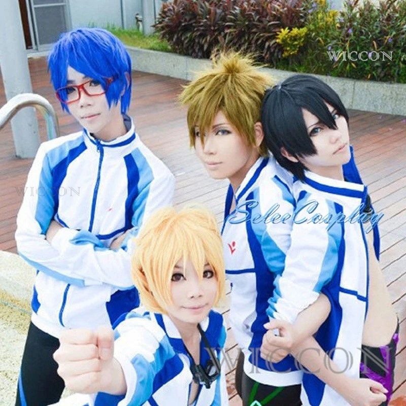 Anime Free! Iwatobi Haruka Nanase Cosplay Costume Jacket Coat Unisex Hoodie PantsHigh School Sportswear