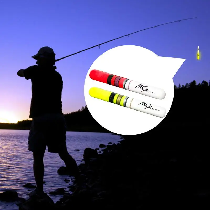 Lighted Fishing Bobbers Floats Fishing Drogue Glow Sticks Sturdy Bright Fishing Floats With Optimal Fishing Weight For Carp