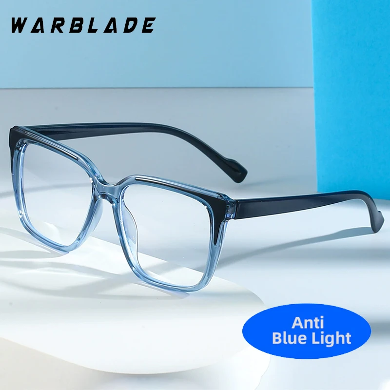 

Classic Punk TR90 Big Square Anti-Blue Light Women Glasses Vintage Designer Brand Men Computer For Office Work Eyewear Ladies