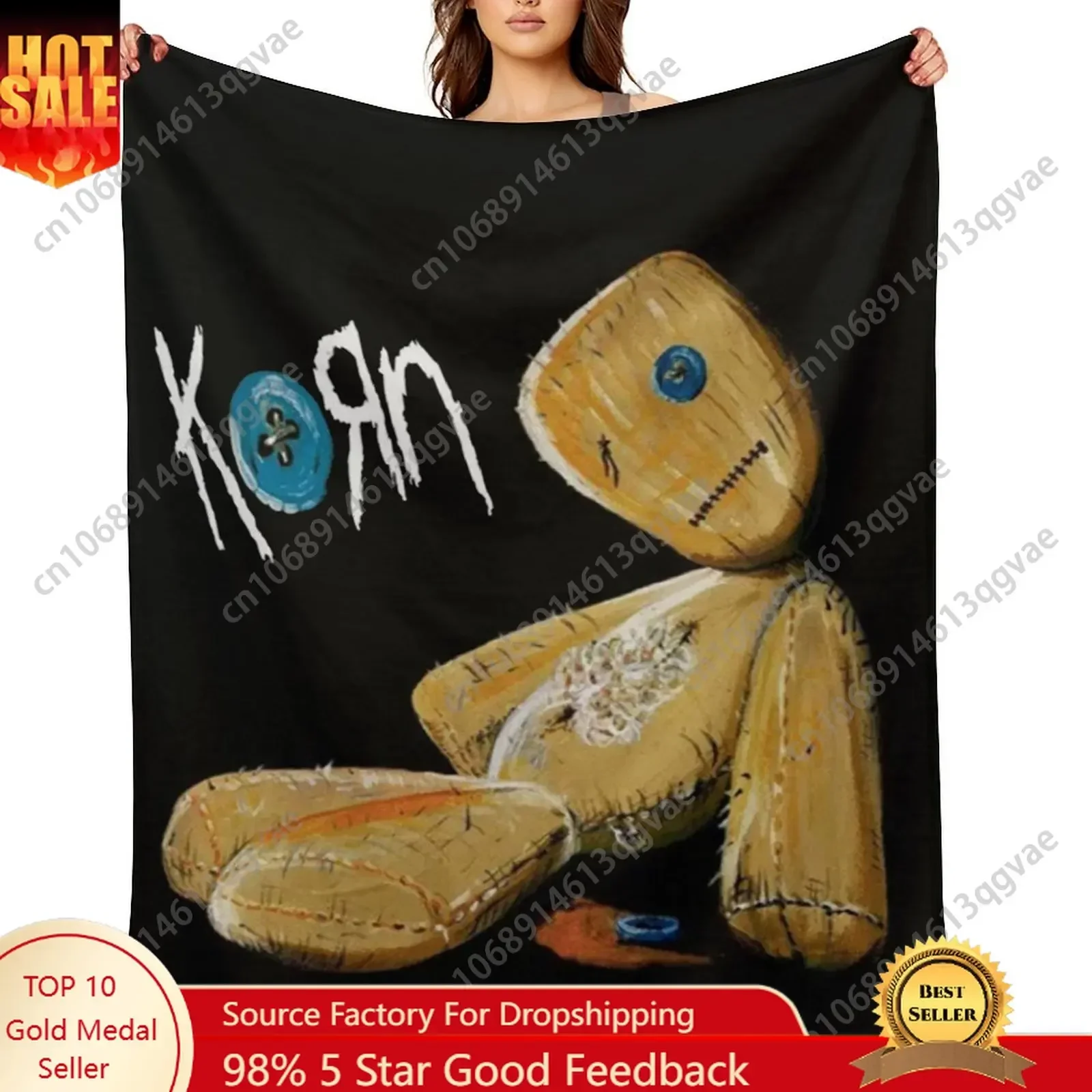 Korn Band Flannel Blankets Are Soft Comfortable and Warm Perfect for Winter Naps Homes Offices Travel Camping and More