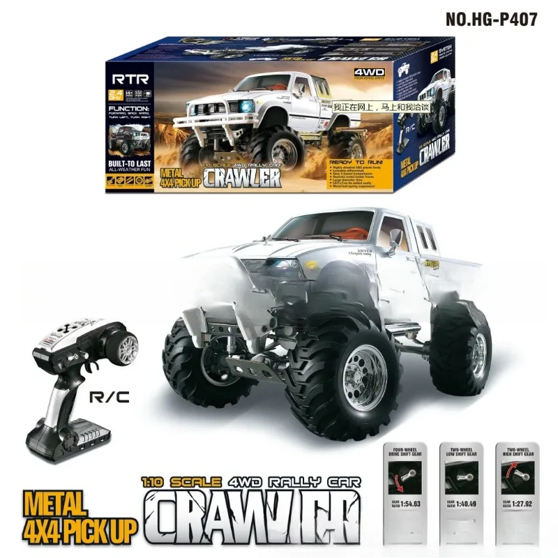 

Pig P407 remote control car 1/10 four-wheel drive pickup off-road climbing car children's gift model RC toy male