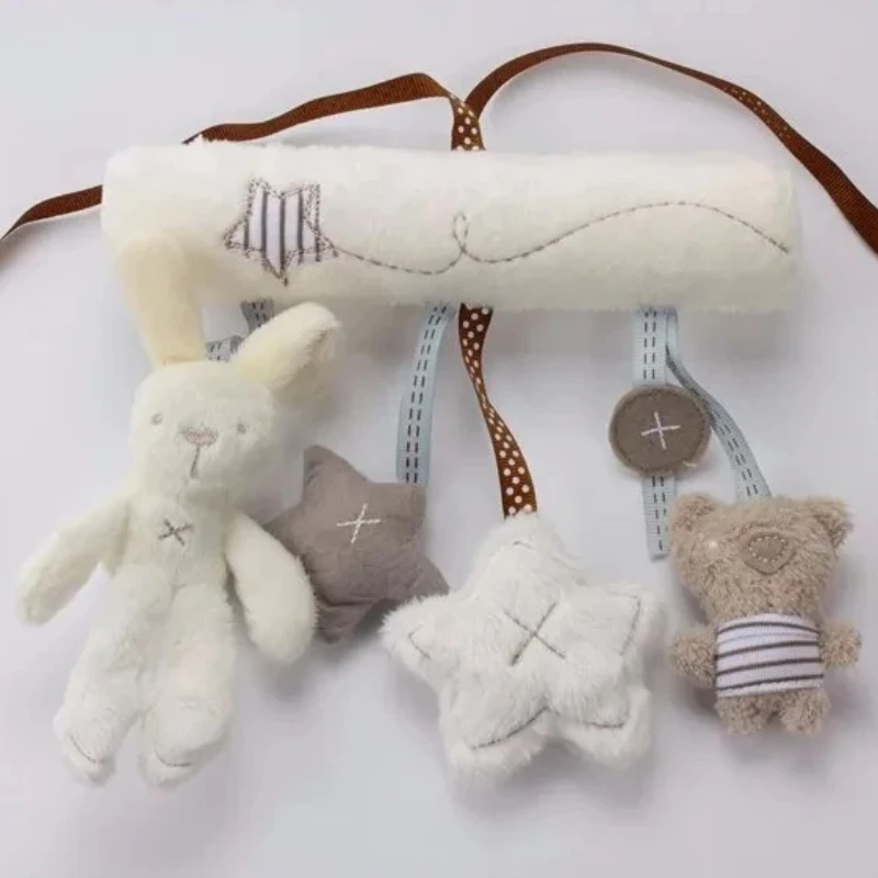 Tier Kaninchen Hängen Plüsch Twisted Kinderwagen Spielzeug Rassel Spirale Baby Spirale Bett Spielzeug Kawaii Weiche Stofftier Puppe für Kinder Frauen