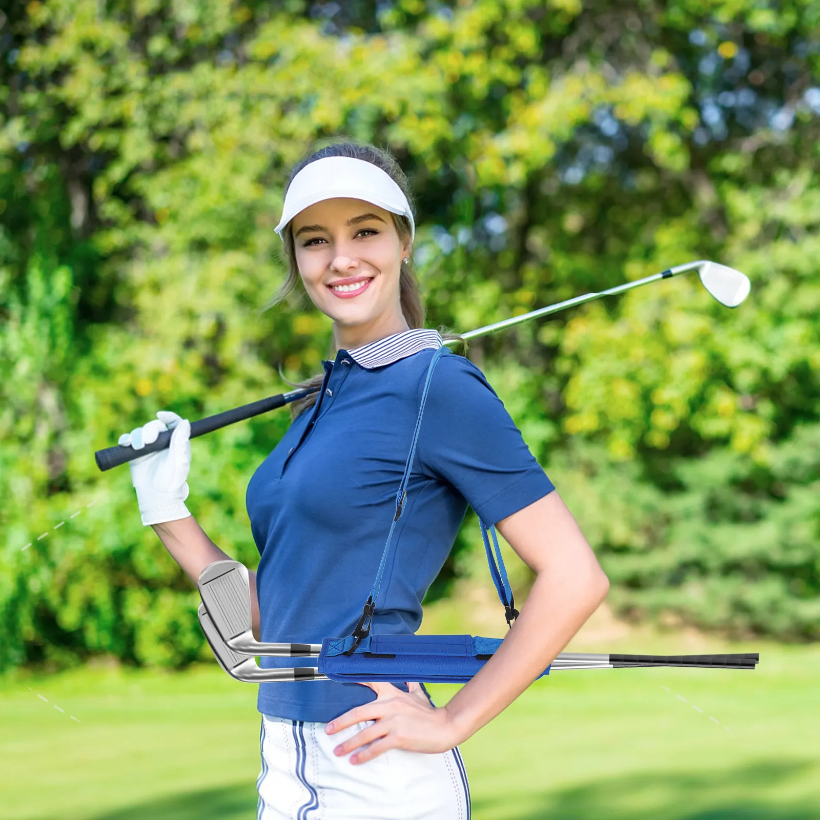 

Mini Golf Bag Portable Lightweight Nylon Golf Club Carry Bag for Men Women Small Capacity with Wide Shoulder Strap for Travel