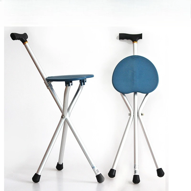 

Solid Cutches, walkers, non-slip for the elderly, with seats, crutches, stools, crutches folded and retractable