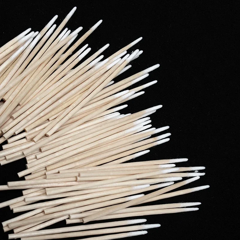 100-3000 Nails Wood Cotton Swab Clean Sticks Nail Polish Remover Art Tool Wooden Cotton Head Manicure Corrector Nail Polish Tool