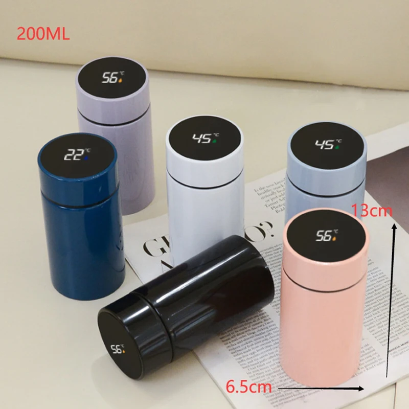 200ML Smart Thermos Water Bottle Intelligent Temperature Display Stainless Steel Vacuum Flasks Thermoses With Filter Tee Cup